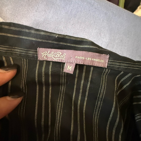 Hale Bob Black and Cream Fitted Embellished Blouse - Picture 4 of 6